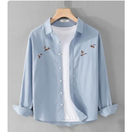 Men Embroidered Regular Fit Shirt