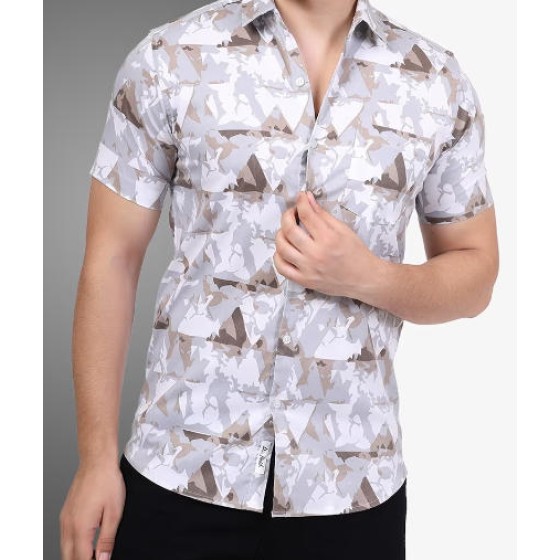 Men Printed Slim Fit Shirt