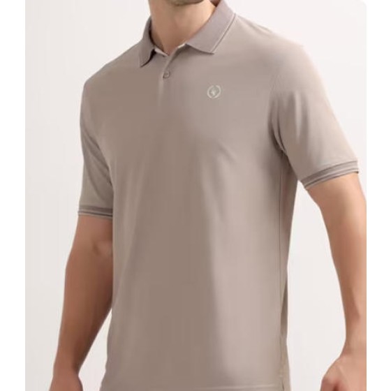 Men Spread Collar Regular Fit Polo T-shirt
