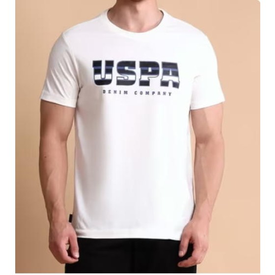 Men Logo Print Slim Fit Crew-Neck Polo T-shirt