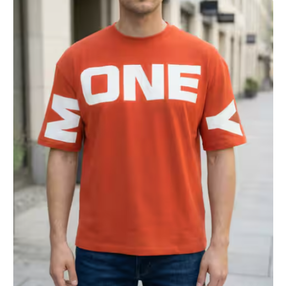Shein Drop Shoulder Typographic Chest Print Crew T-shirt